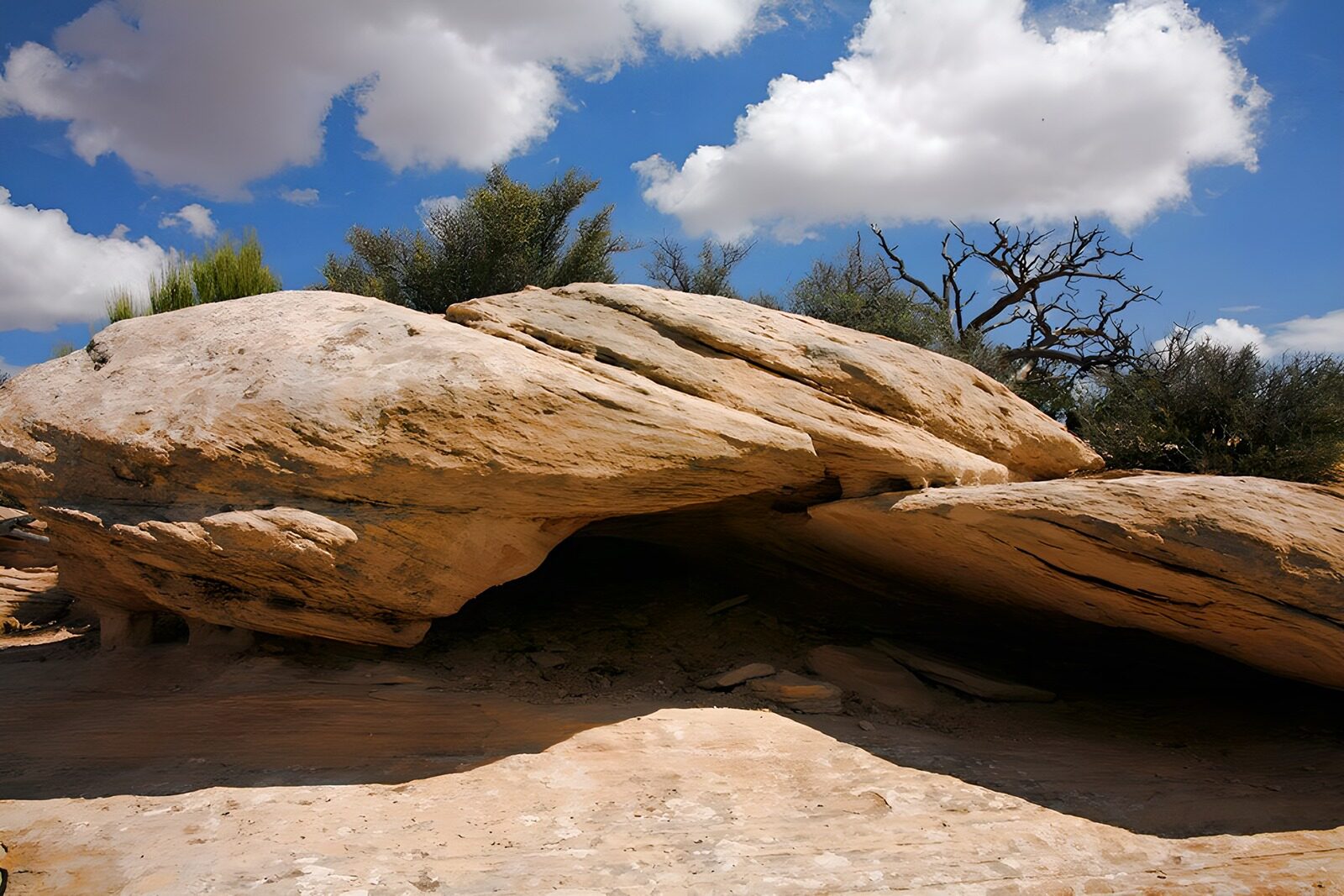 OCUK44520: Enigmatic Rock Formation Under Blue Skies