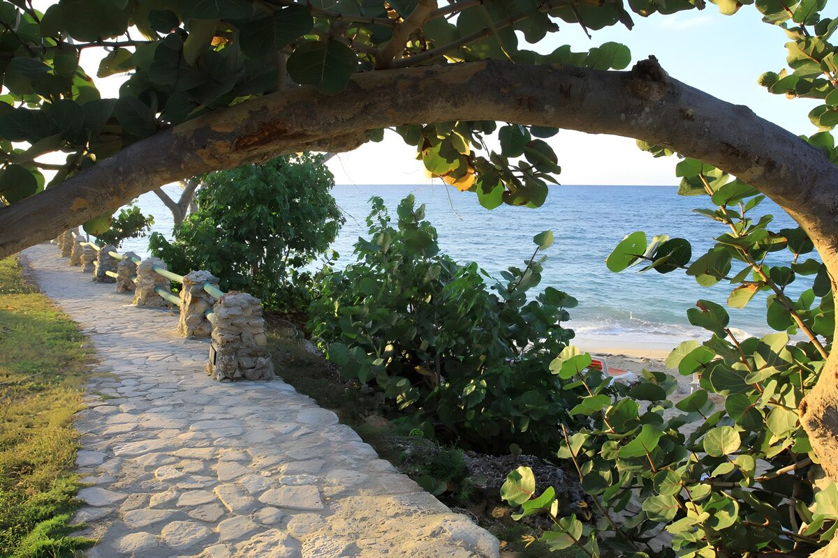 Pathway at the beach in Cuba