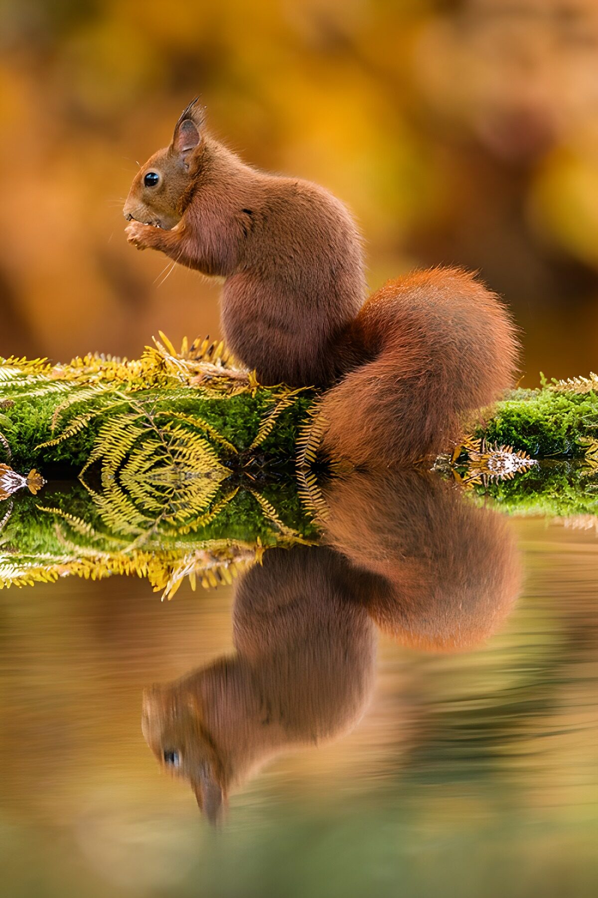 Elegant Squirrel by the Water
