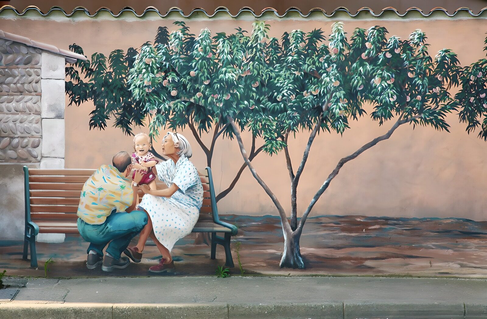 OCUK65110: "Family Moments Under the Cherry Tree"