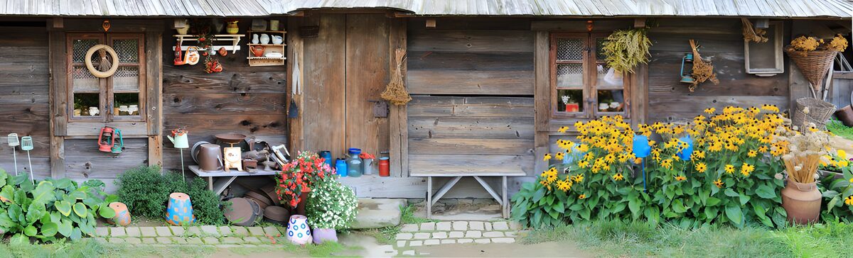 OCUK89785: Charming Rustic Farmhouse Exterior
