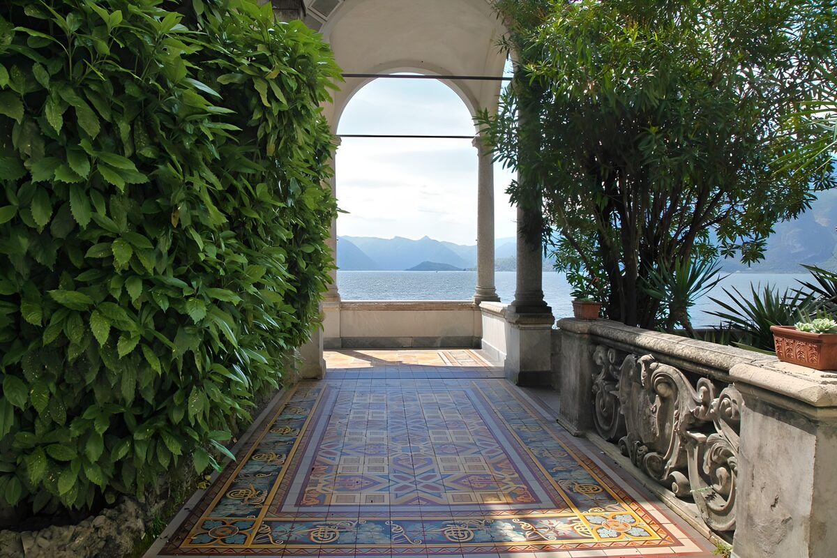 Serene Lakeside Archway