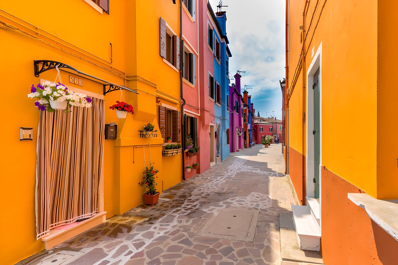 OCUK16632: Colorful Alley in Burano, Italy