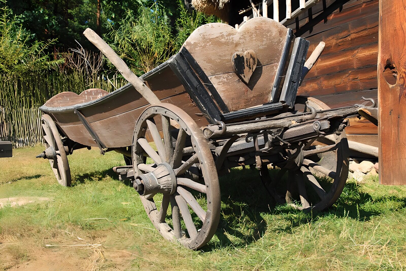 OCUK15529: Vintage Wooden Cart in Nature