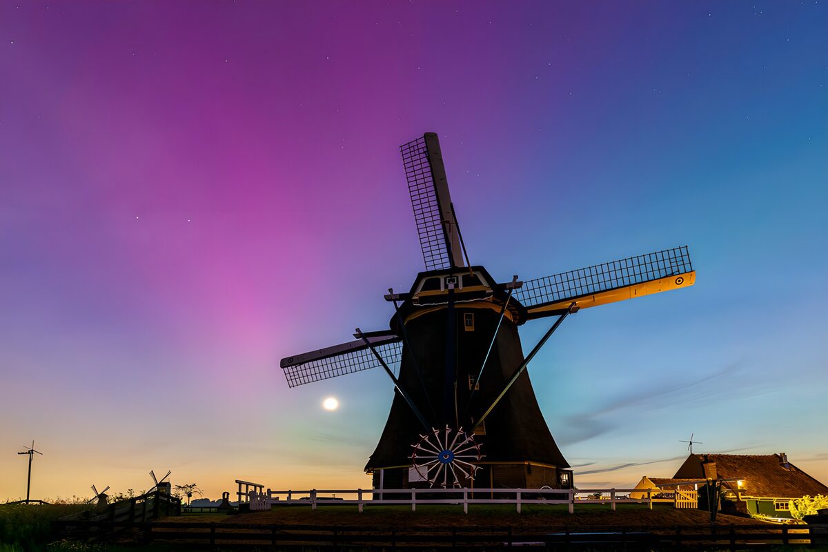 Enchanting Windmill Under Starry Skies