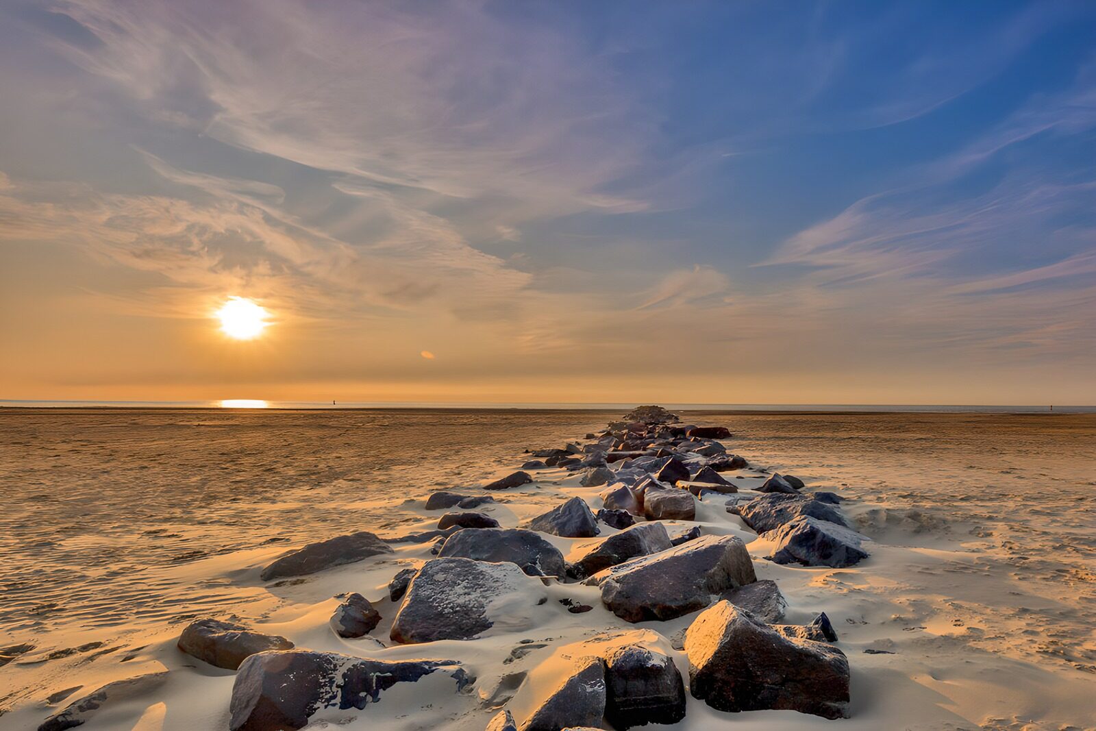 OCUK52041: Tranquil Sunset Over Sandy Beach