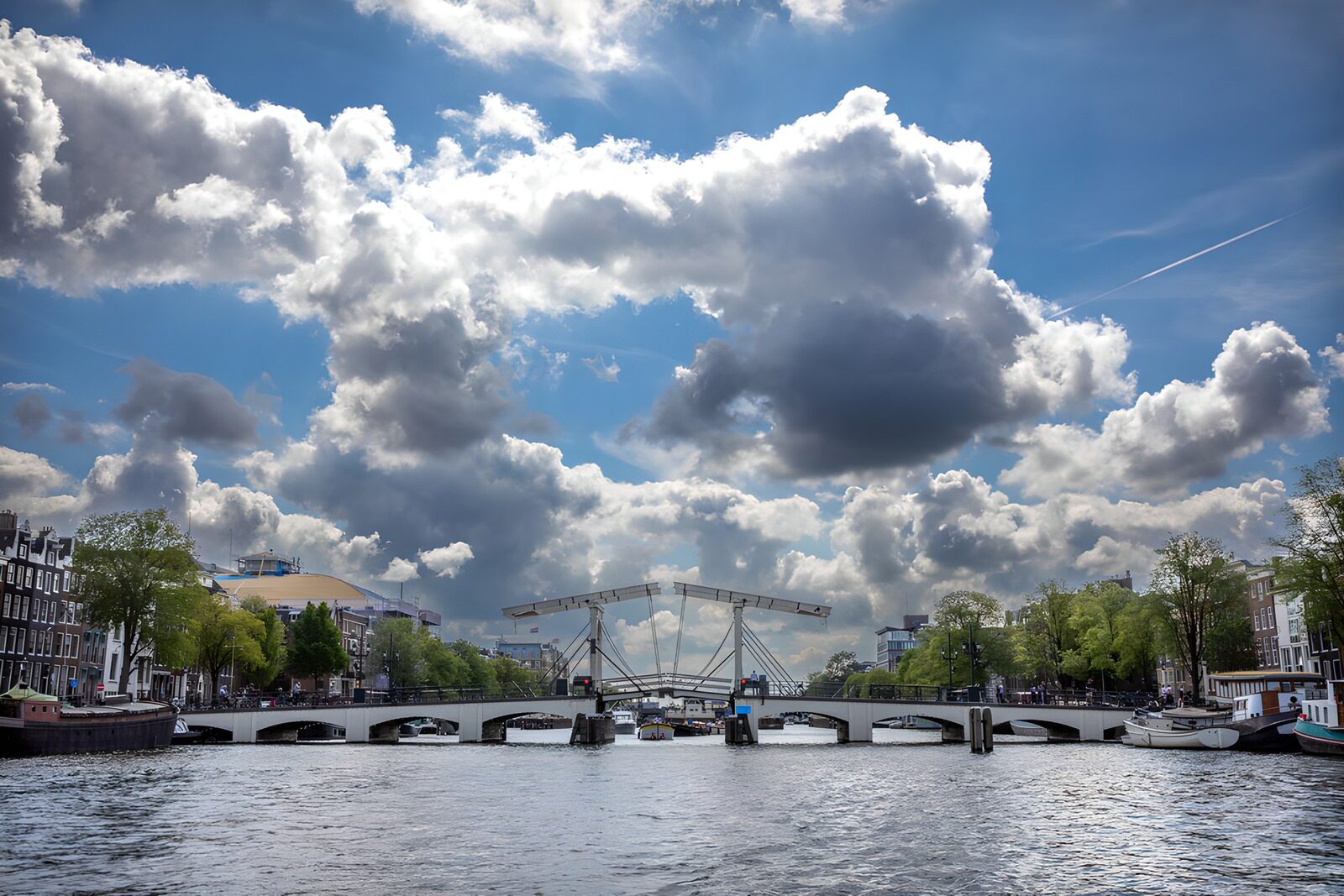 OCUK74147: "Amsterdam Bridge Under Dramatic Skies"