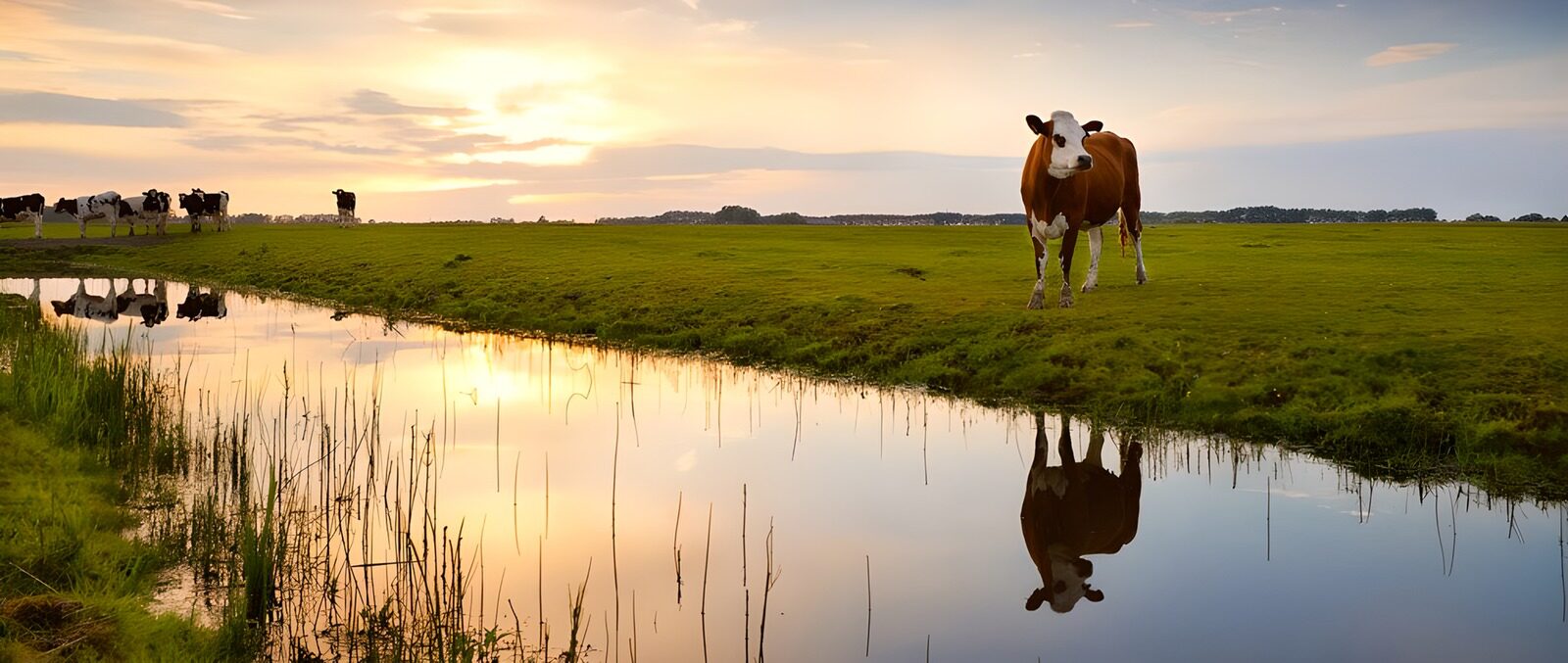 OCUK37016: Serene Sunset Over Cow Pasture