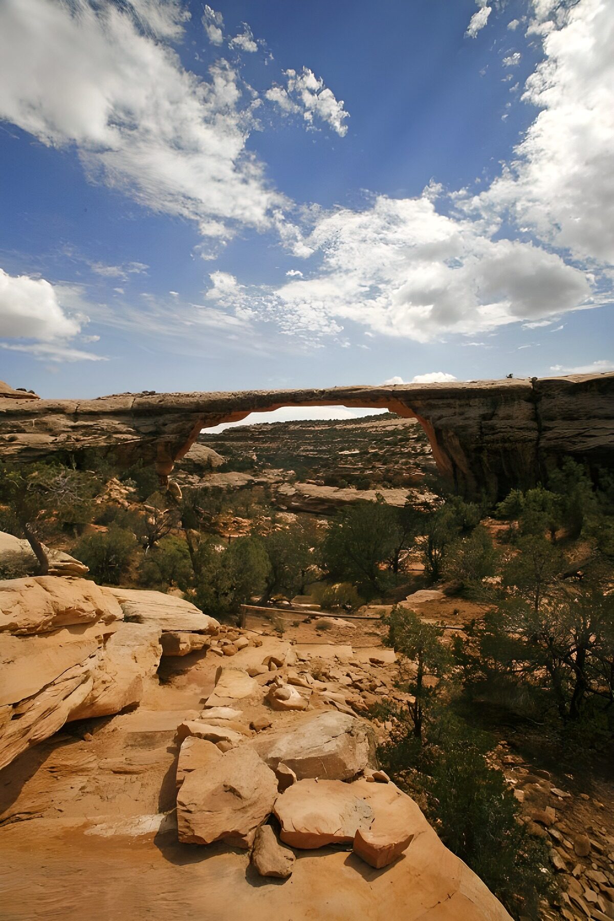 Natural Stone Bridge Over Canyon