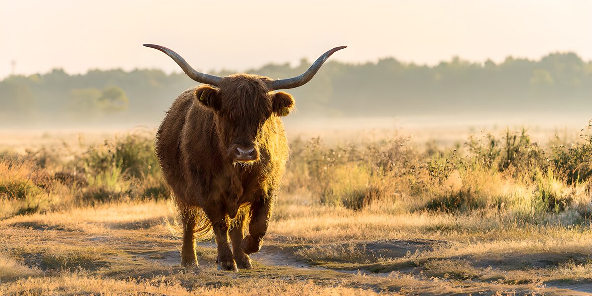Highland Cattle in Morning Light