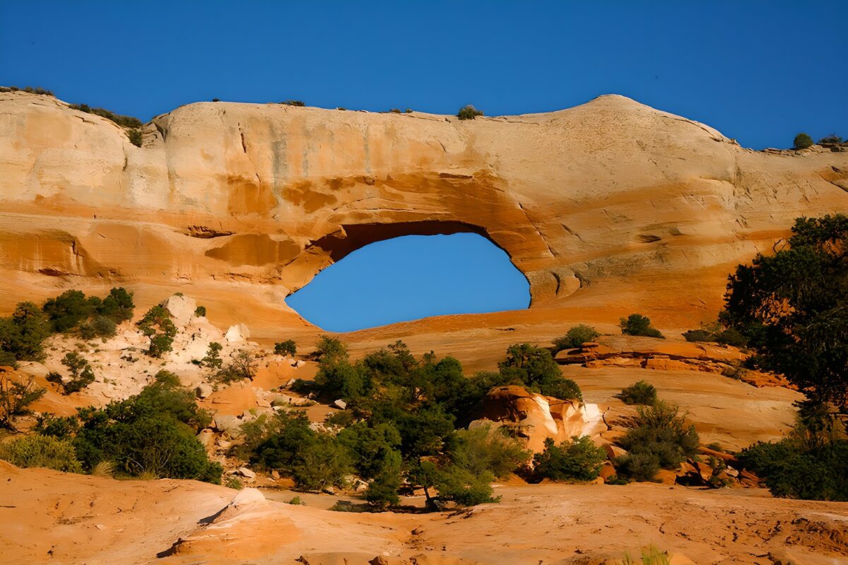 OCUK41228: Natural Arch Under Clear Blue Sky