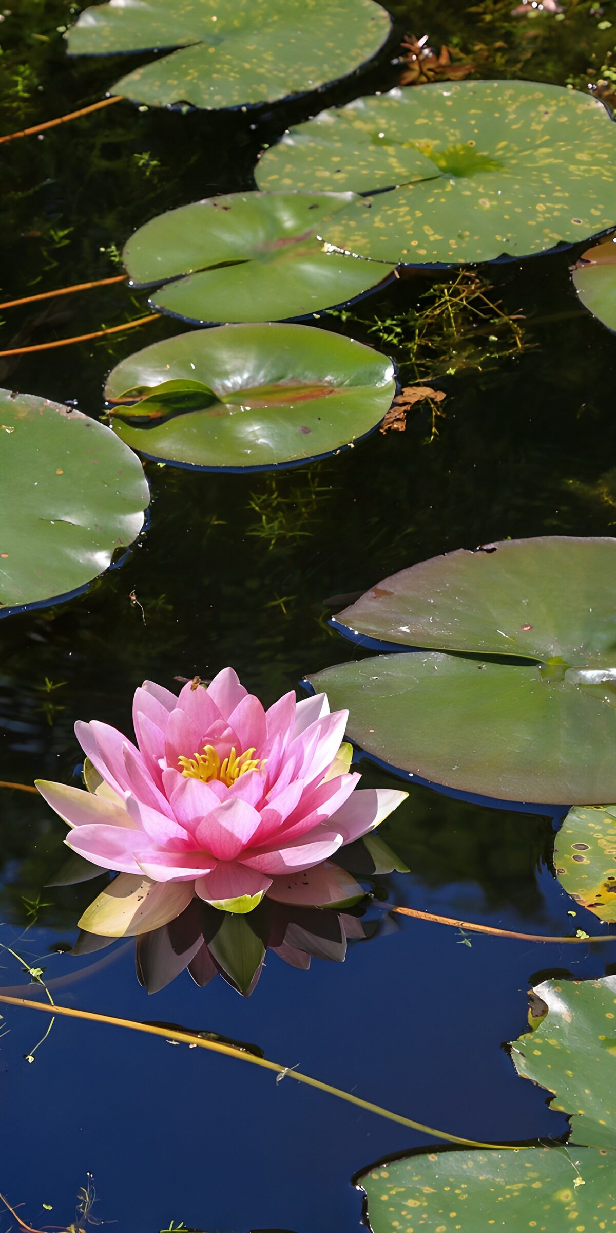 OCUK50457: Graceful Water Lily on Tranquil Pond