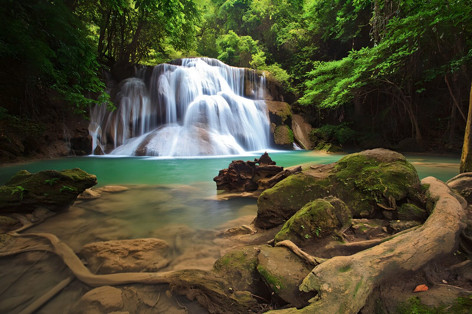 OCUK92717: Serene Cascade in Lush Greenery