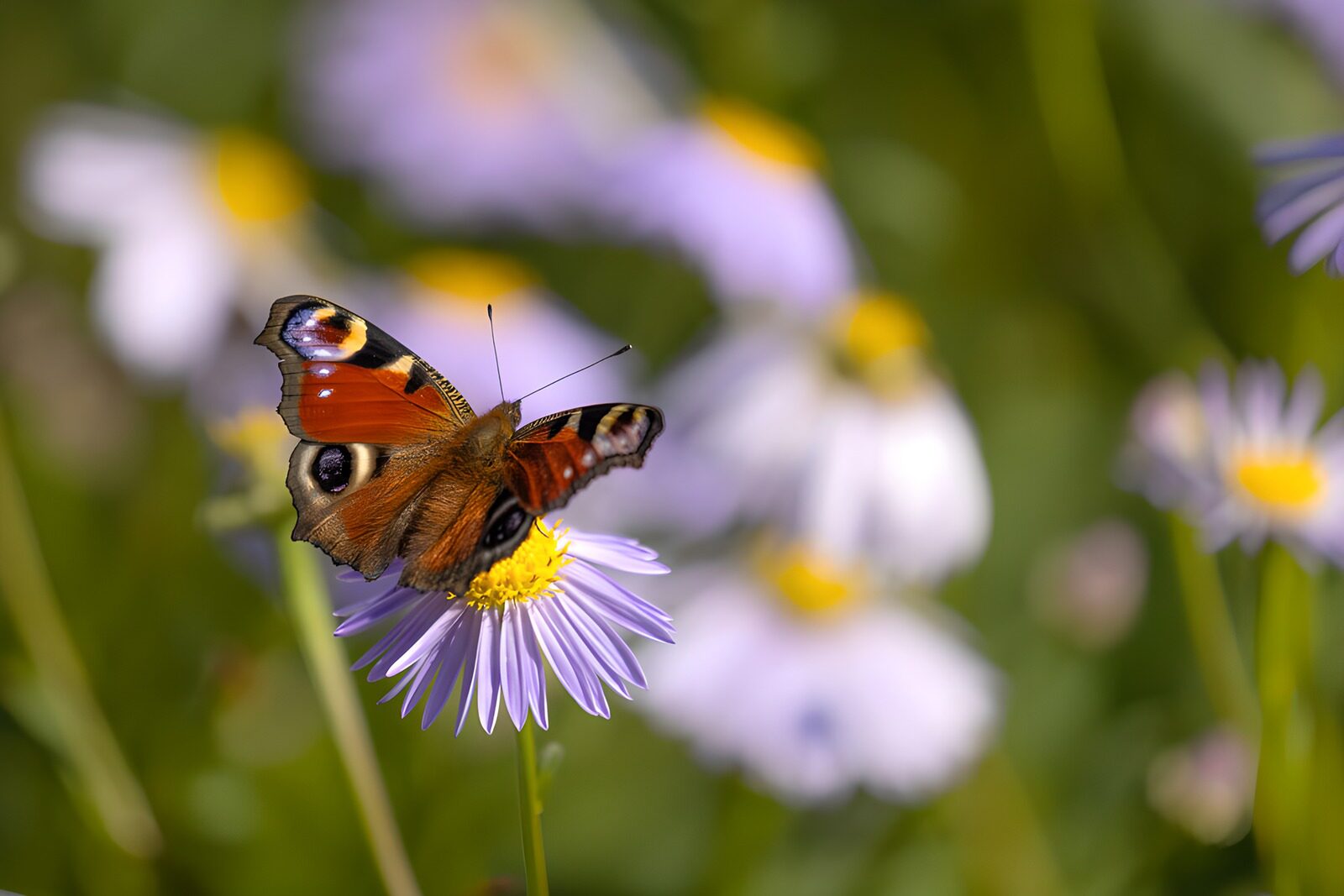 OCUK17890: Vibrant Butterfly on a Blooming Flower