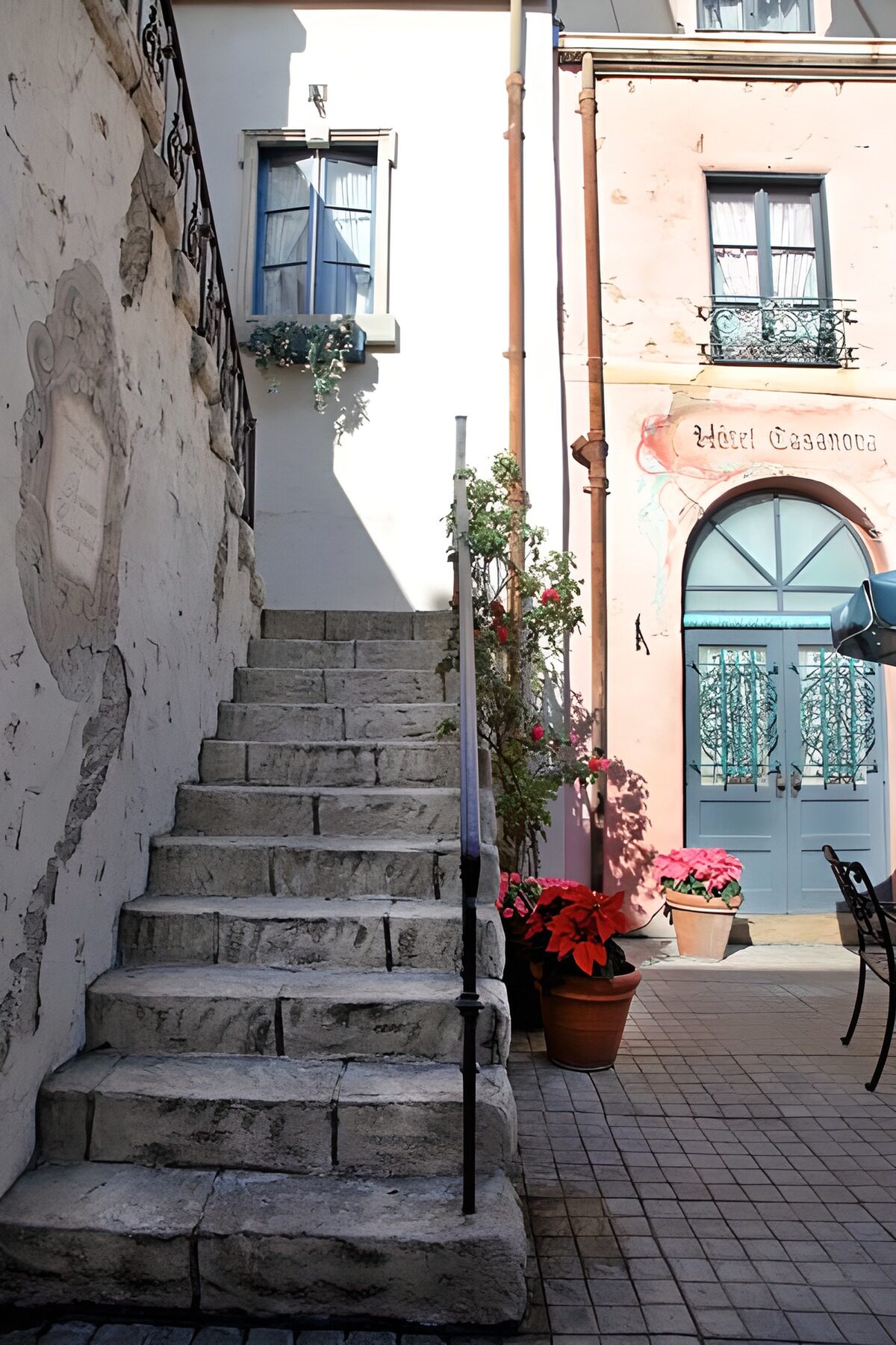 Stairs of the house with old terrace