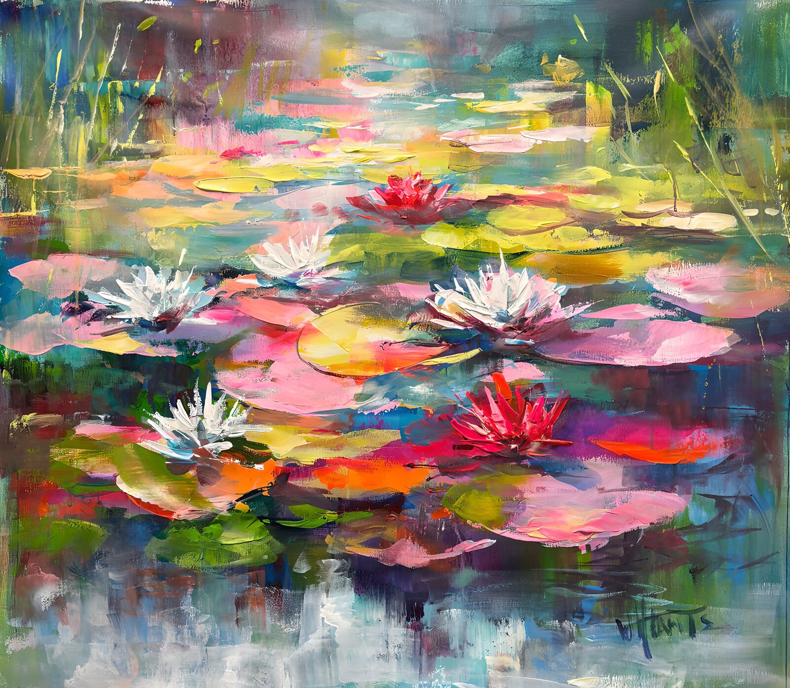 OCUK36180: Vibrant Water Lilies in Bloom