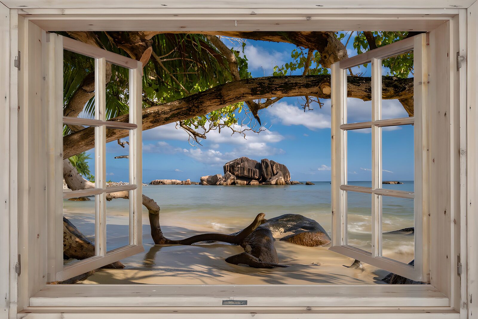 OCUK79420: Tropical Haven Through the Window