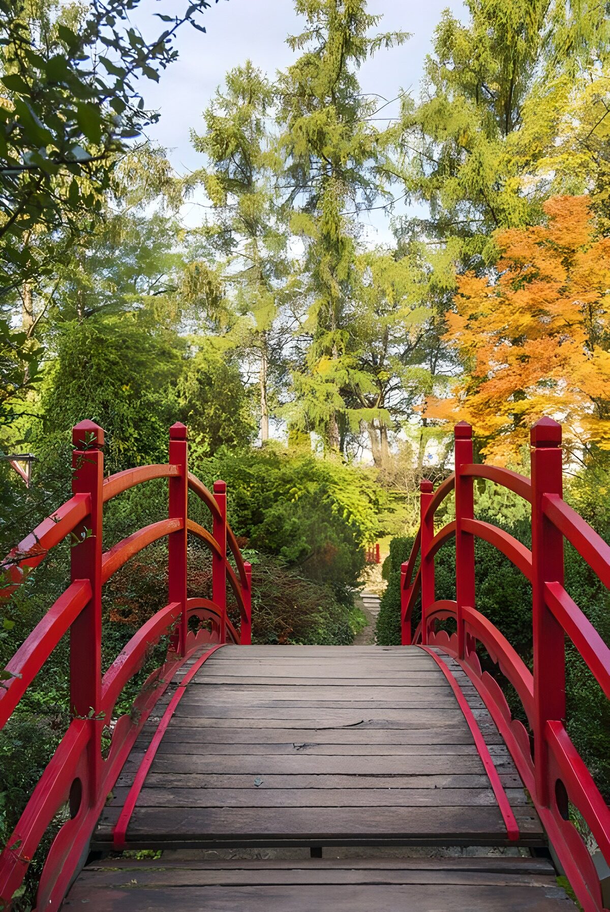 OCUK99026: Vibrant Red Garden Bridge