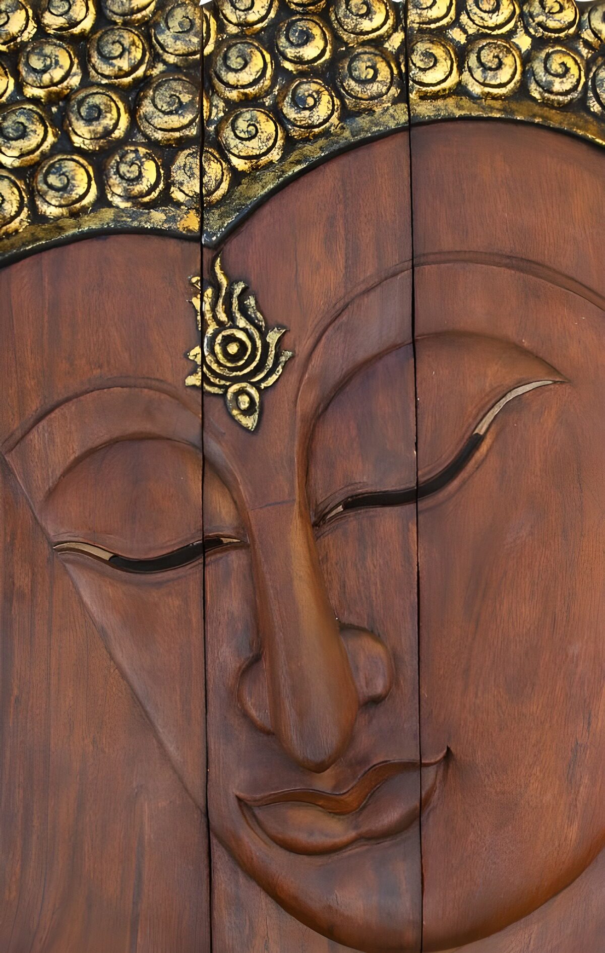 OCUK32807: Serene Buddha Wood Carving