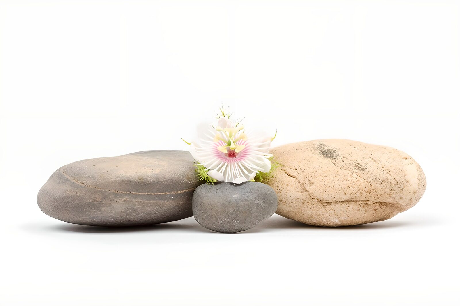 OCUK44746: Tranquil Balance of Stones and Flower