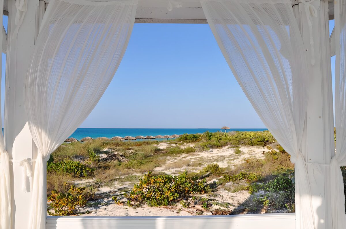 OCUK22199: Serene Coastal View from a Gazebo