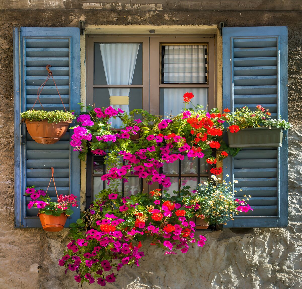 OCUK13930: Vibrant Flowered Window