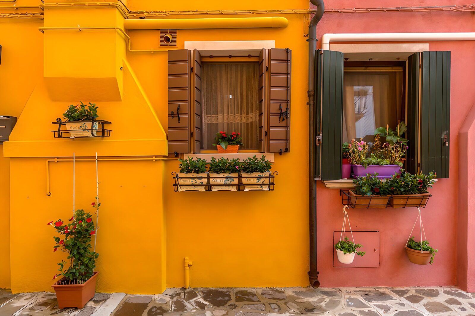 OCUK95204: Colorful Windows and Flower Boxes