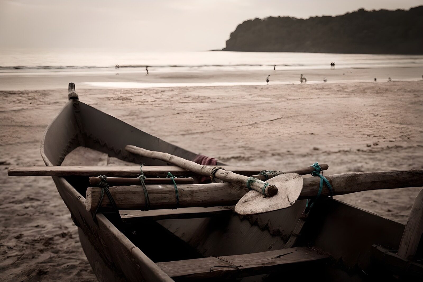 OCUK52379: Tranquil Beachside Fishing Boat