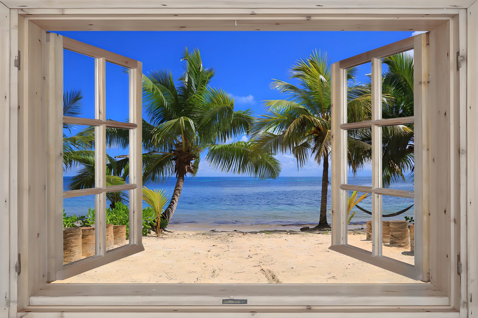 OCUK87096: Tropical Paradise Through the Window