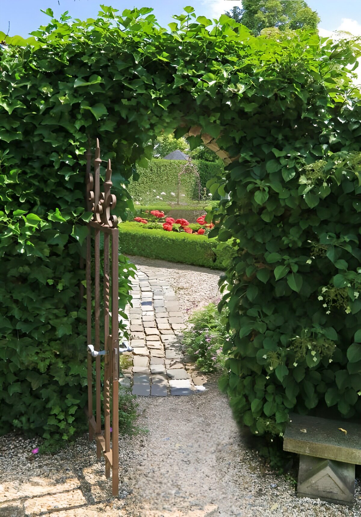 OCUK30091: Fence to a rose garden