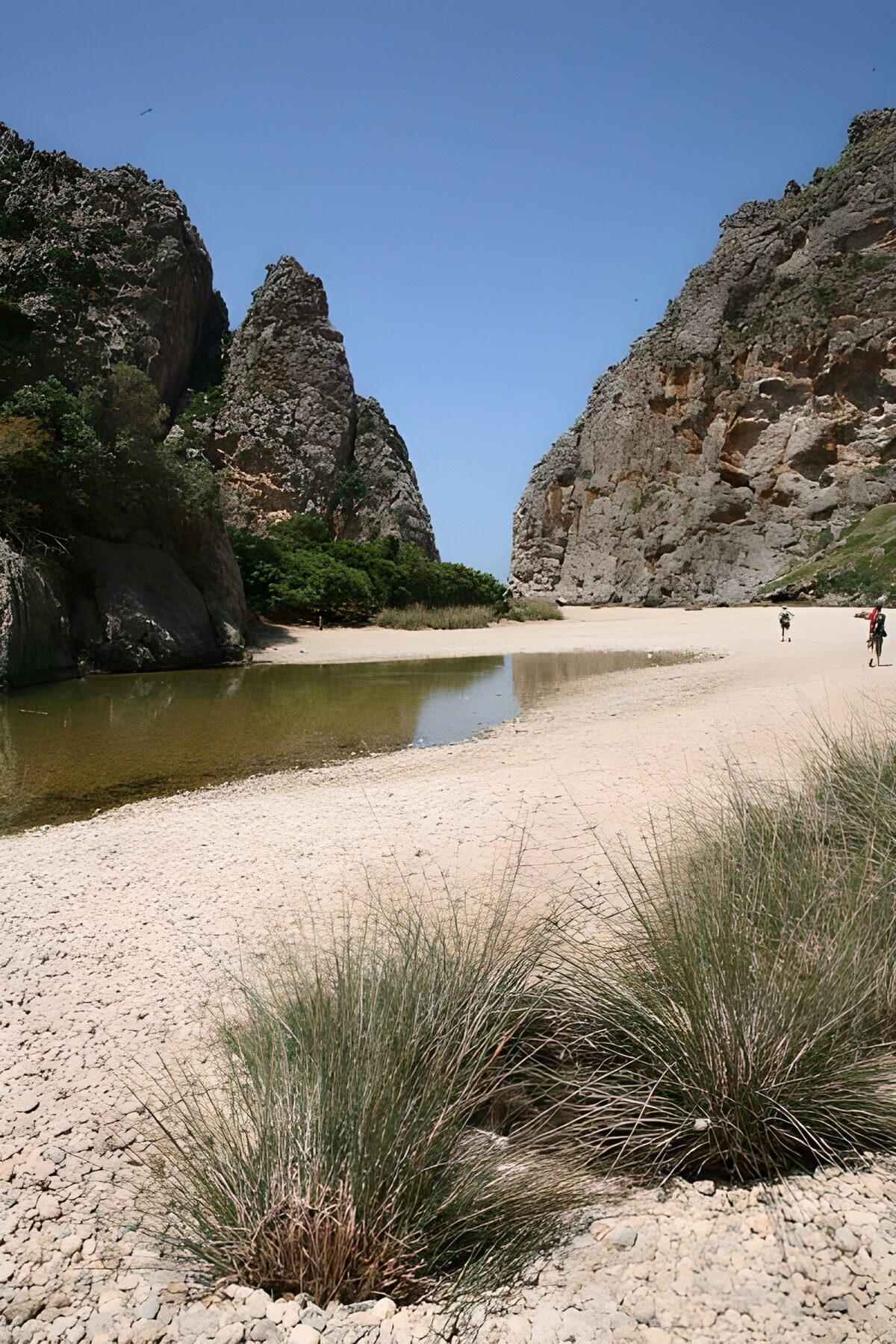 Large puddle in canyon area, pebble beach