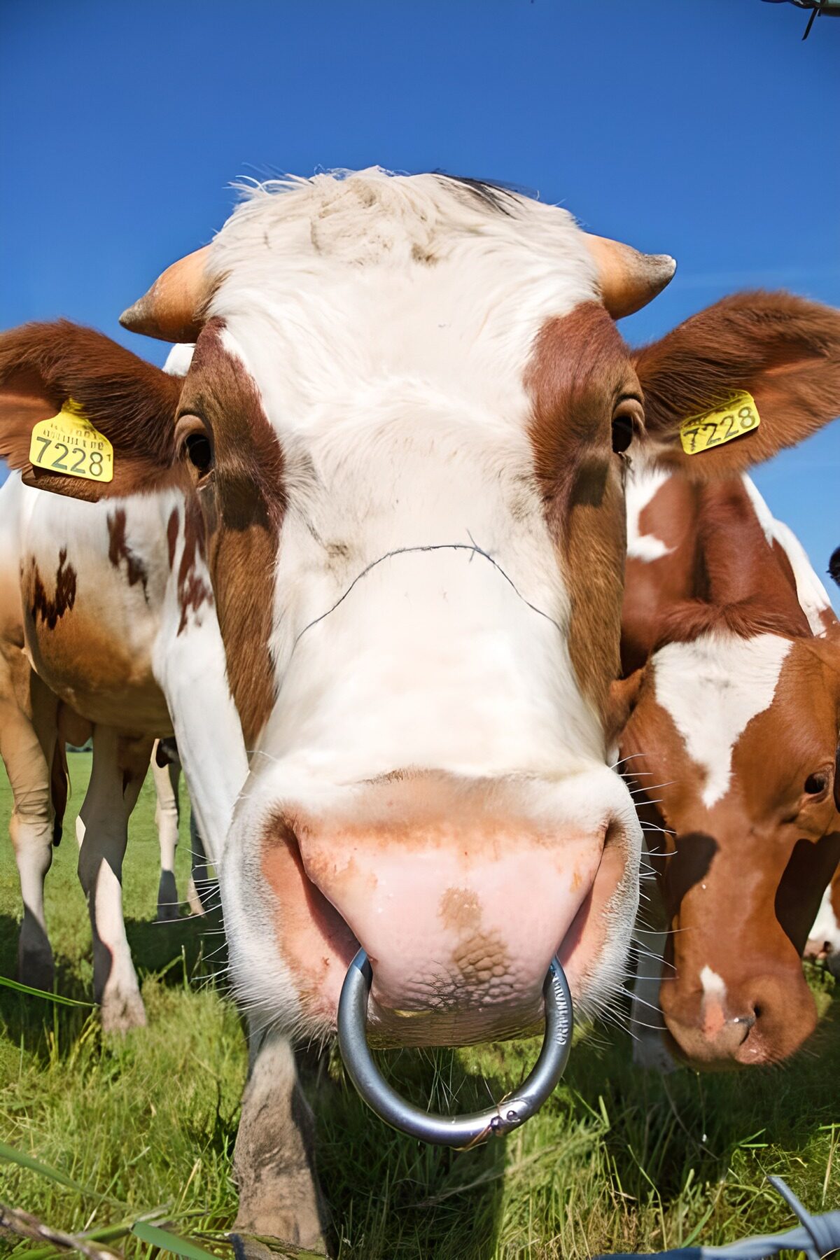 OCUK78476: Curious cow with a ring in the nose