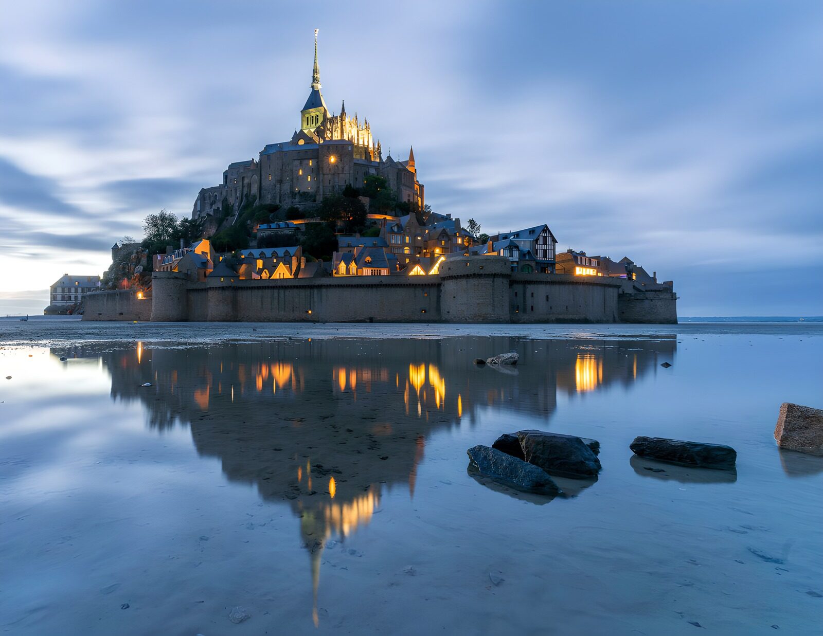OCUK31947: Majestic Mont Saint-Michel at Dusk
