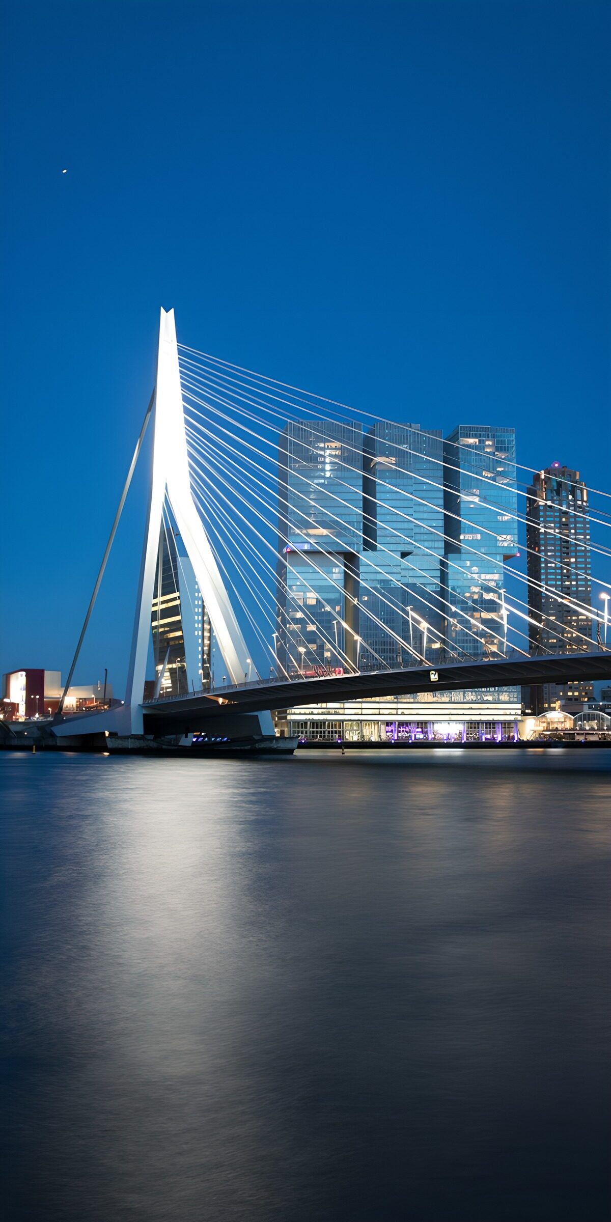 OCUK79915: Modern Bridge Over Water at Dusk