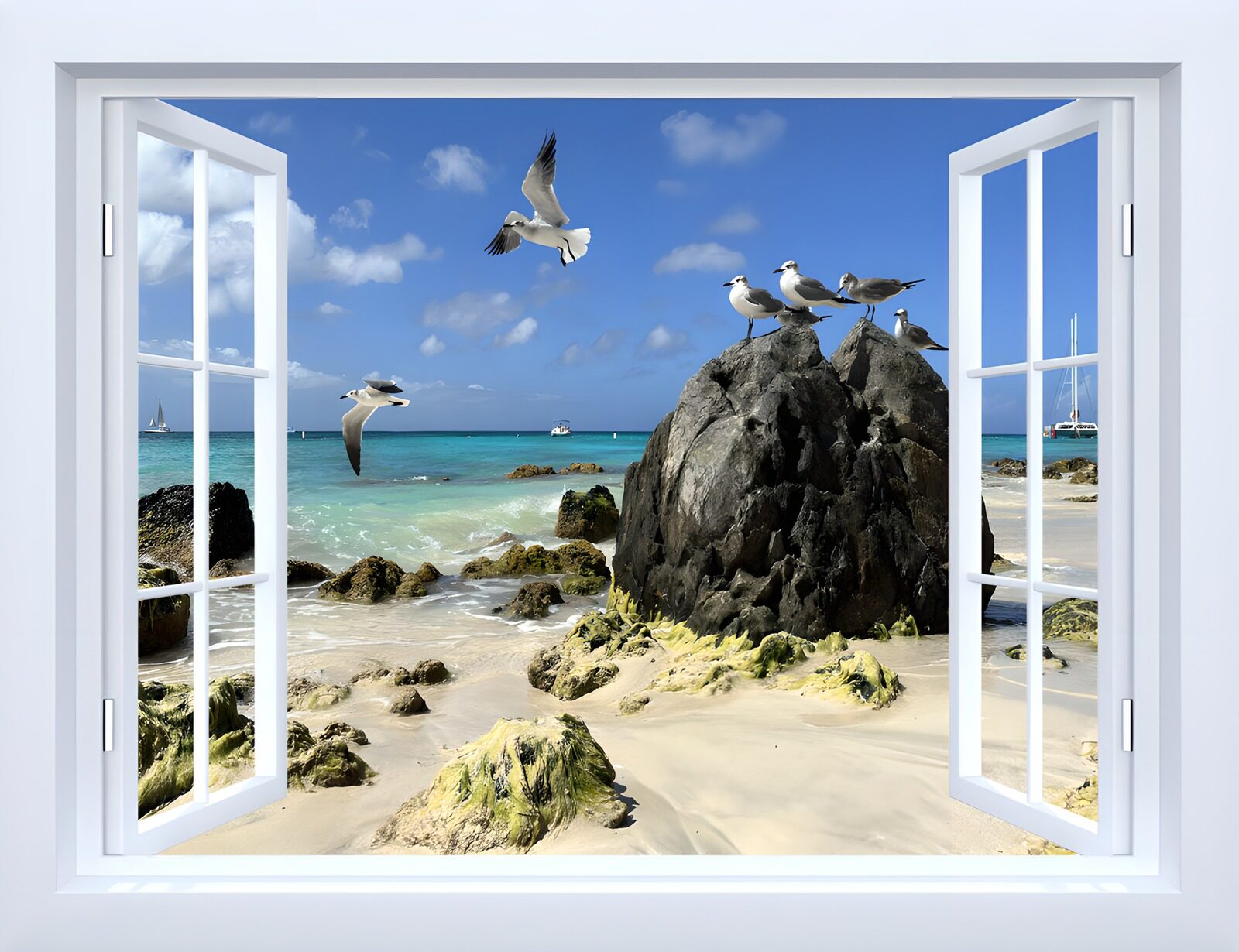 OCUK59238: Serene Coastal View from a Window