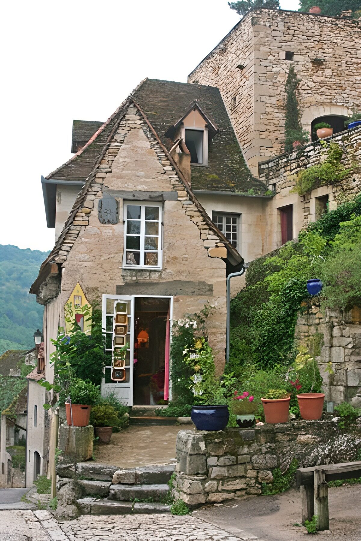 OCUK48591: Typical house with steps and  path going down