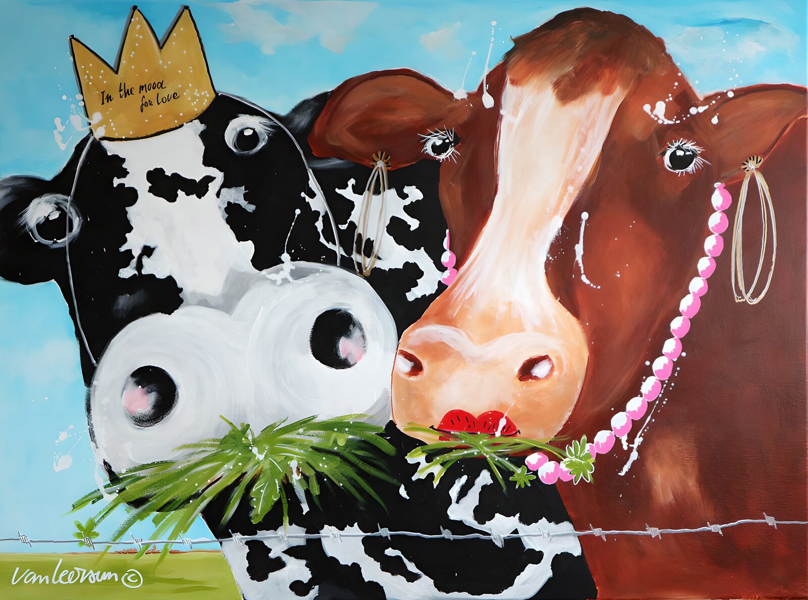 OCUK84958: Cows in Love: A Whimsical Portrait