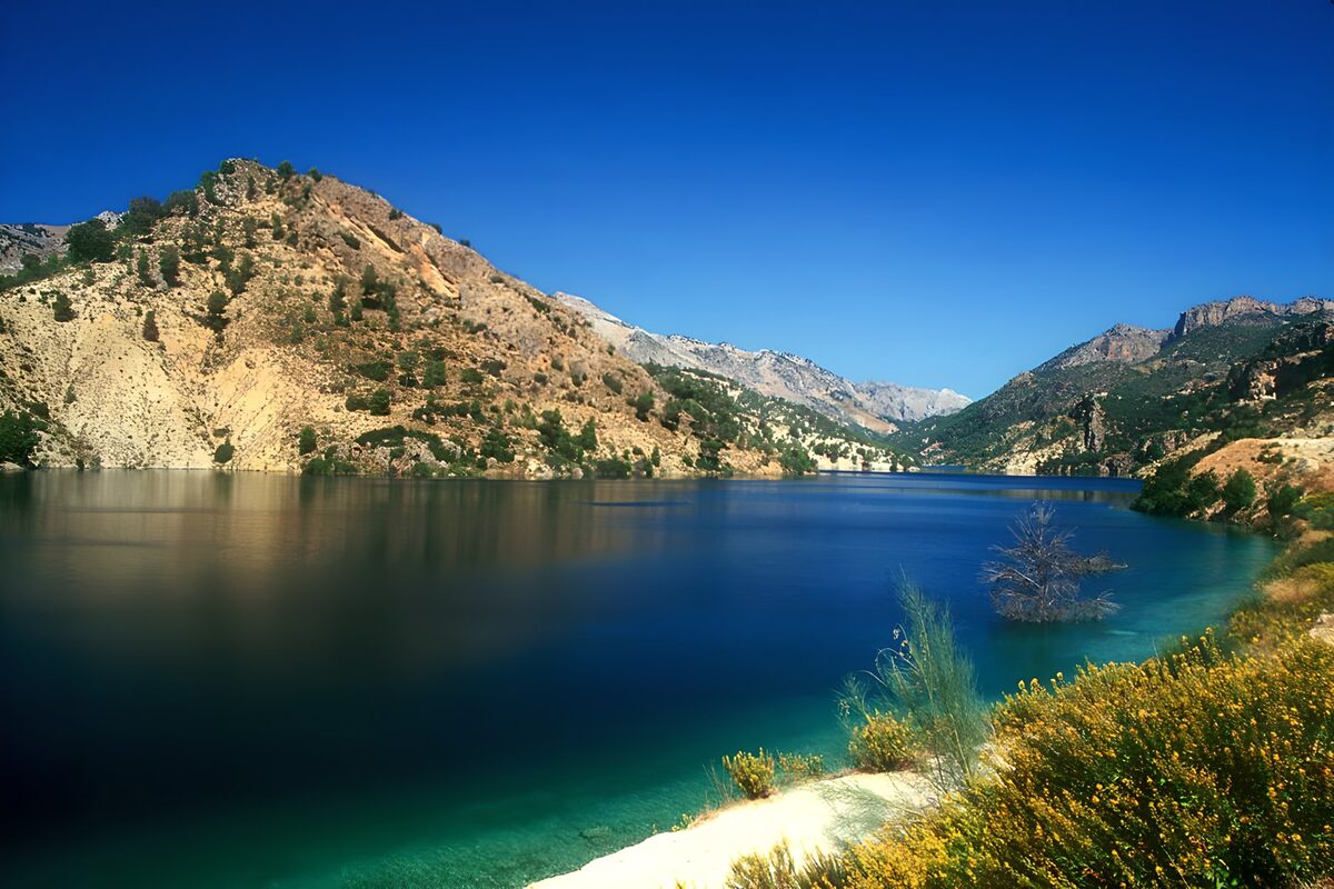 Serene Mountain Lake Landscape