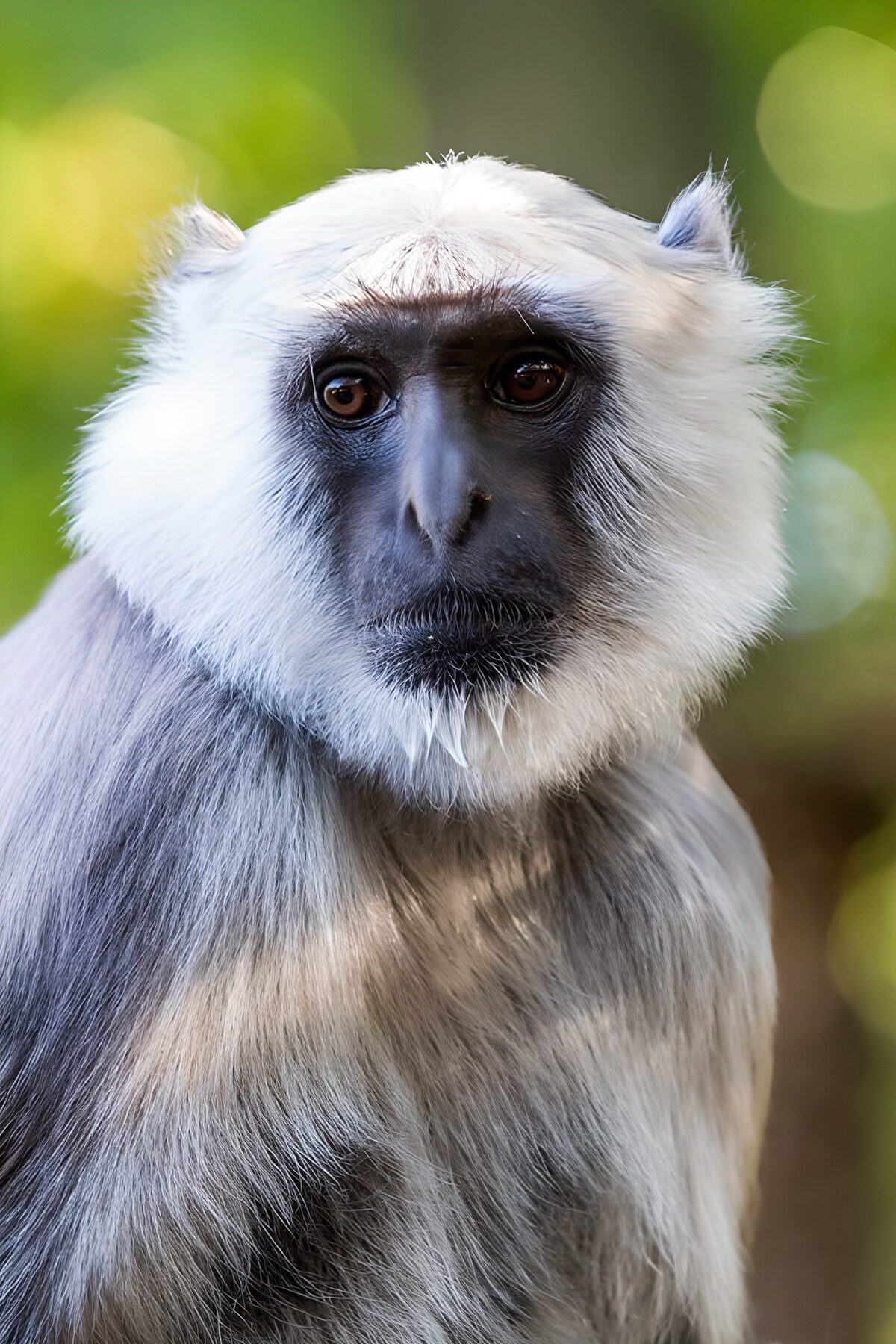 OCUK70635: Majestic Silver-Gray Monkey Portrait