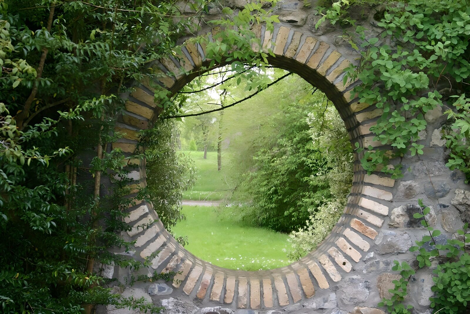 OCUK85270: Circular View Through the Stone Arch