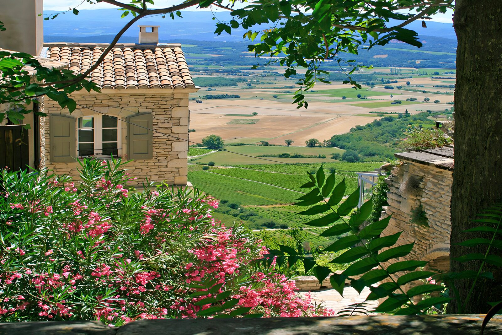 OCUK37255: Scenic View from a Charming Stone House