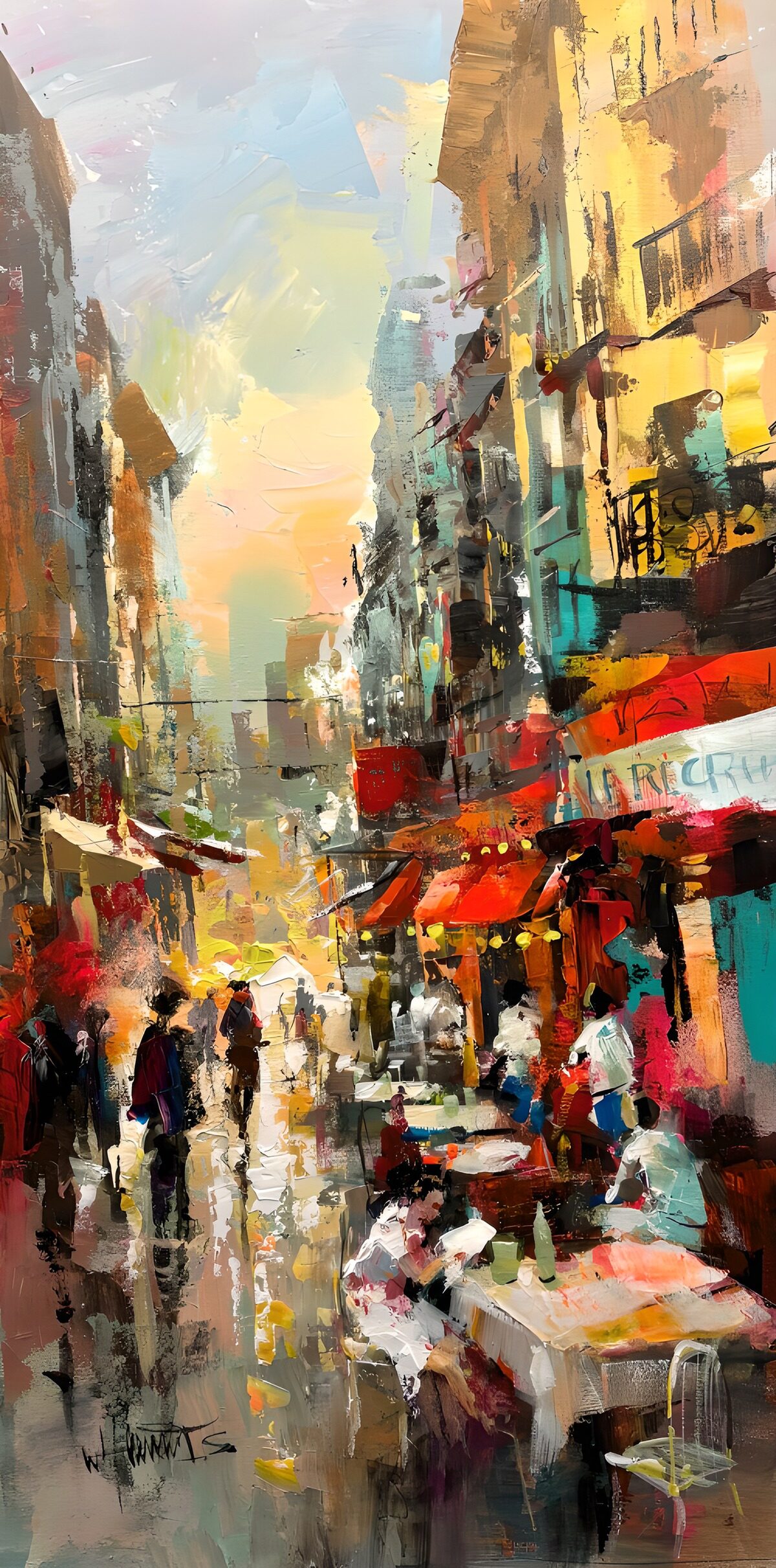 OCUK60734: Impressionist Rainy City Scene
