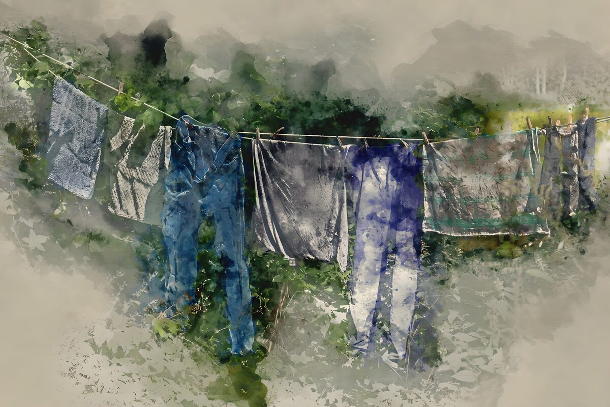 Clothes Drying in Nature's Embrace