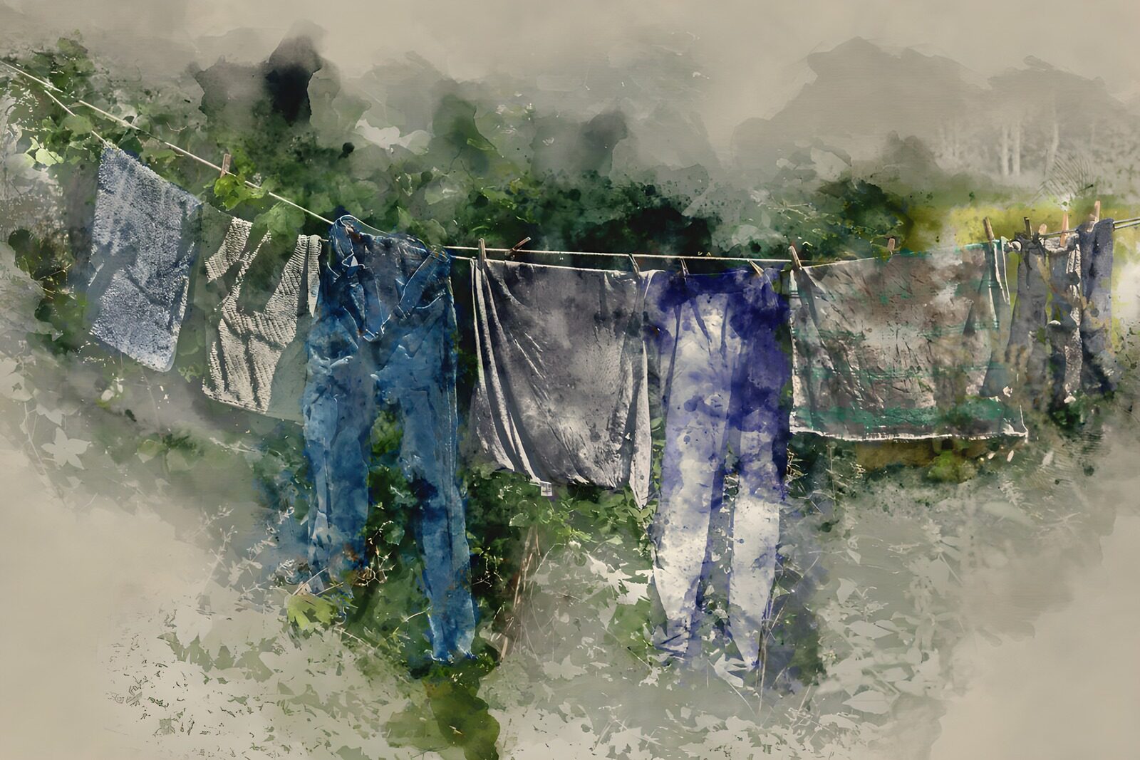 OCUK81916: Clothes Drying in Nature's Embrace