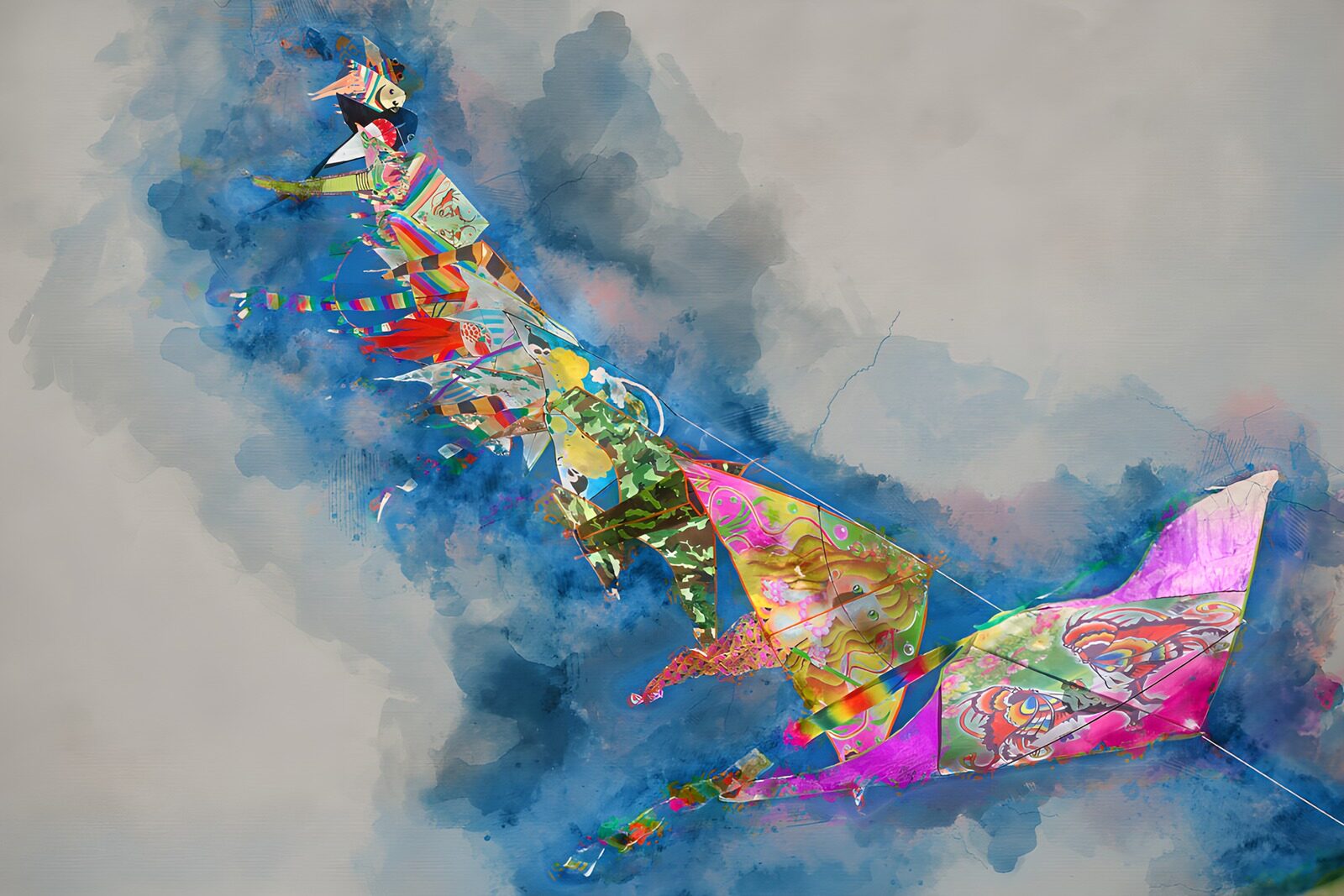 OCUK16491: Colorful Kites in the Sky