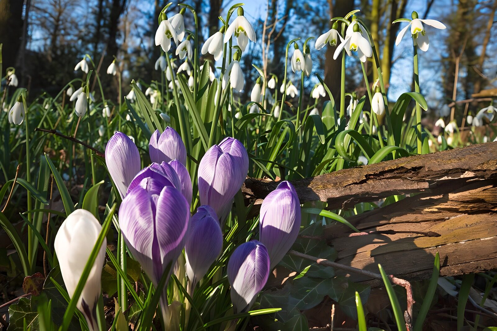 OCUK50361: Purple crocuses and snowdrops