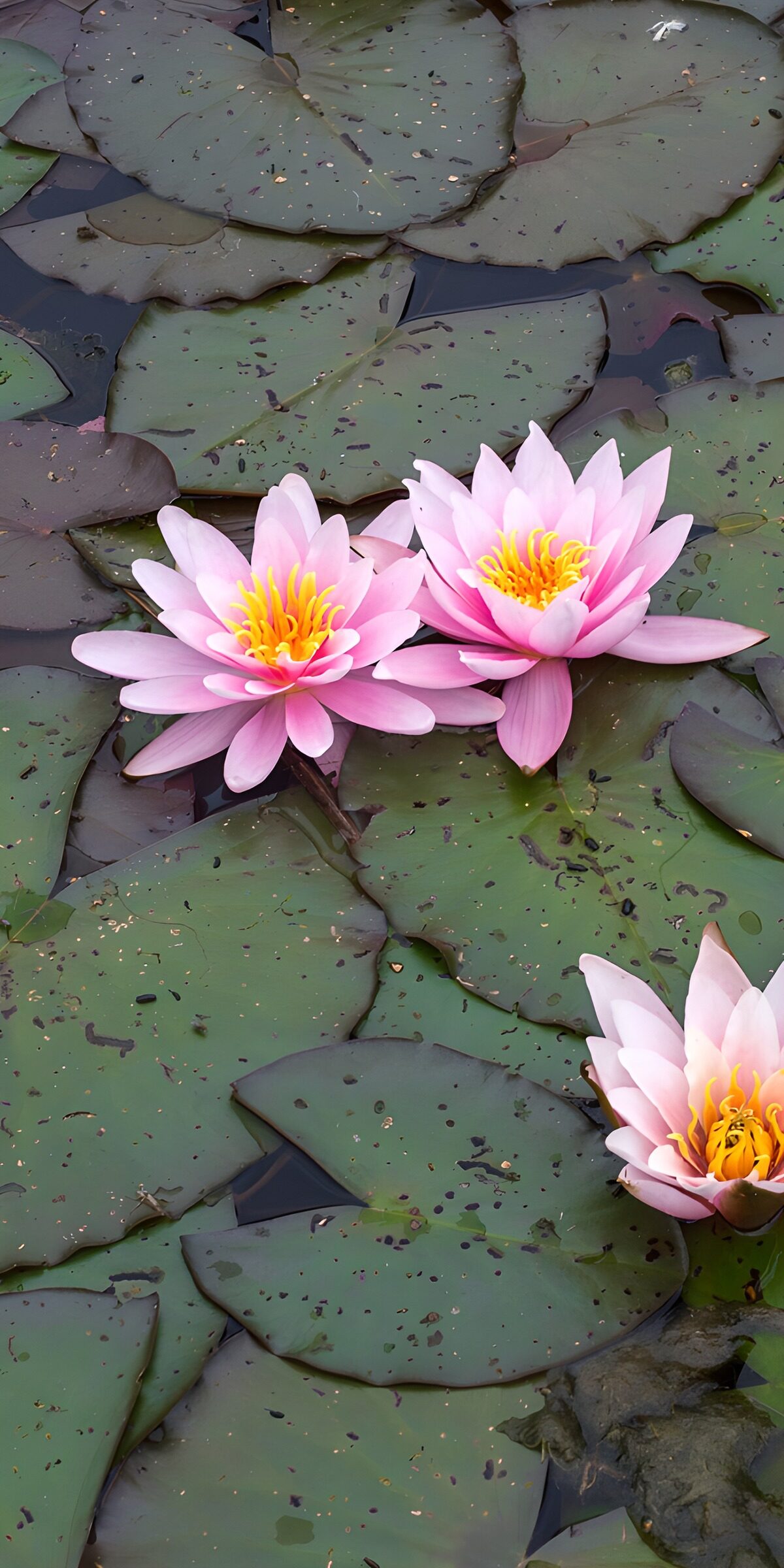 OCUK58212: Tranquil Water Lilies in Bloom