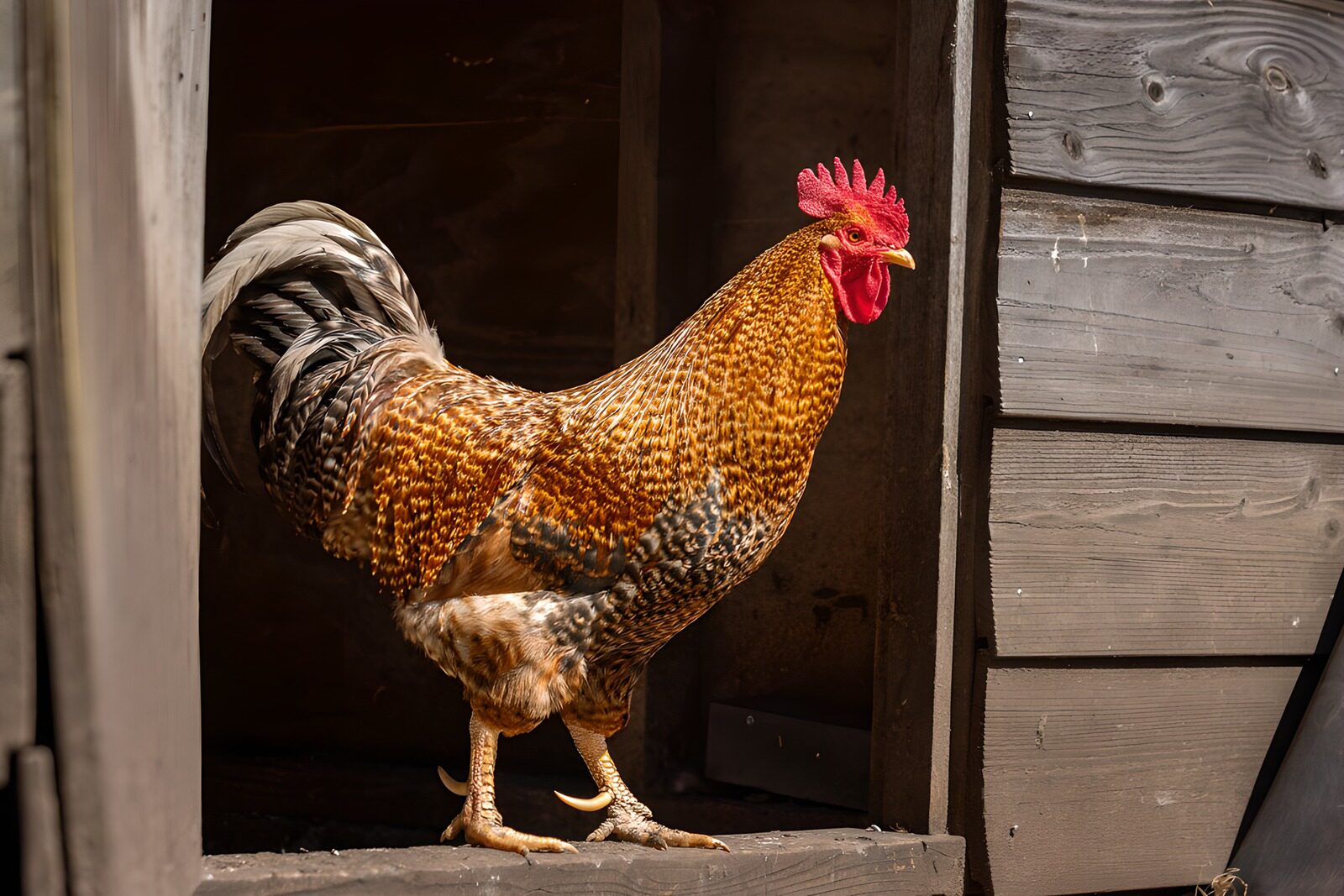OCUK98417: Strutting Rooster in Sunlight