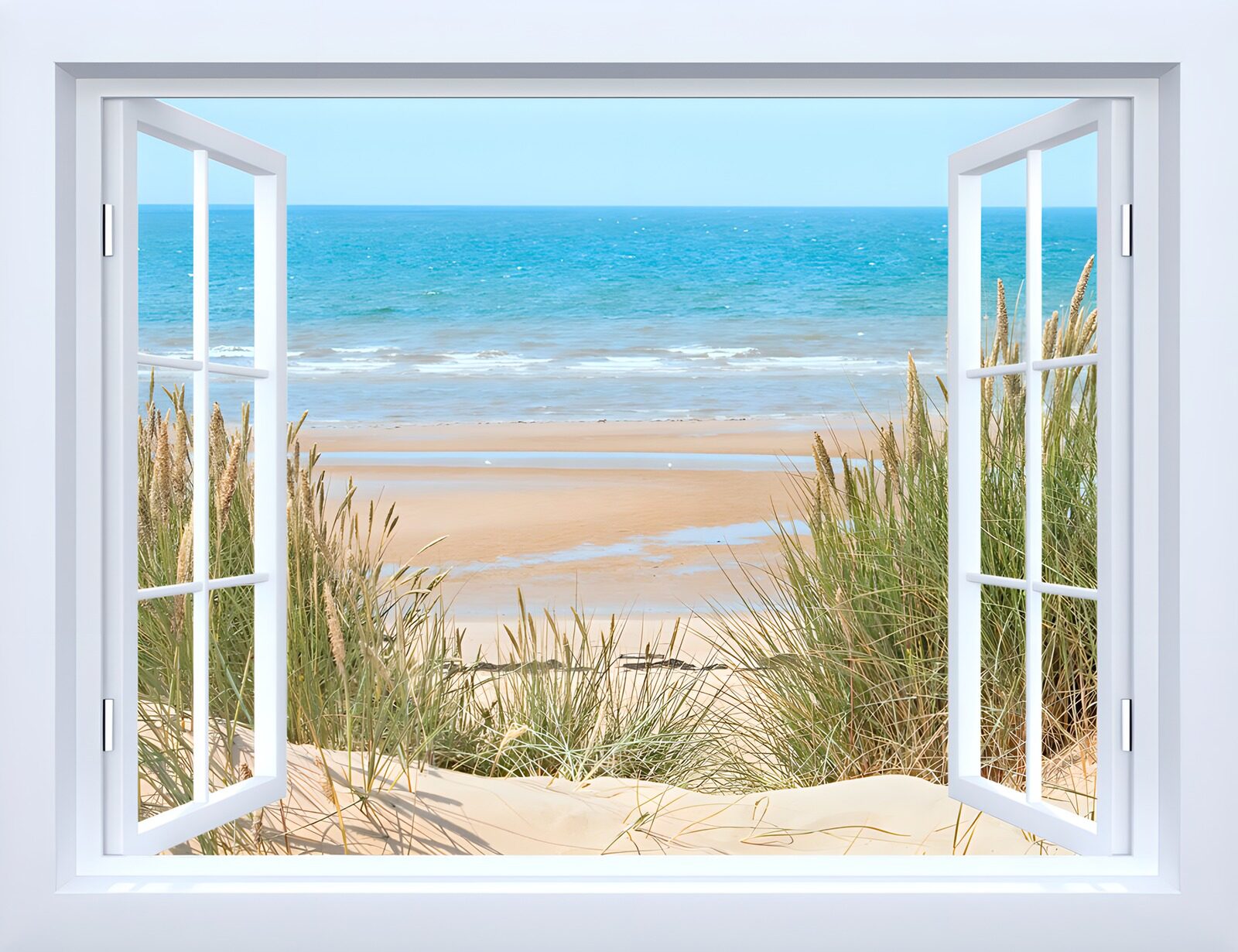 OCUK29205: Ocean View Through Open Window