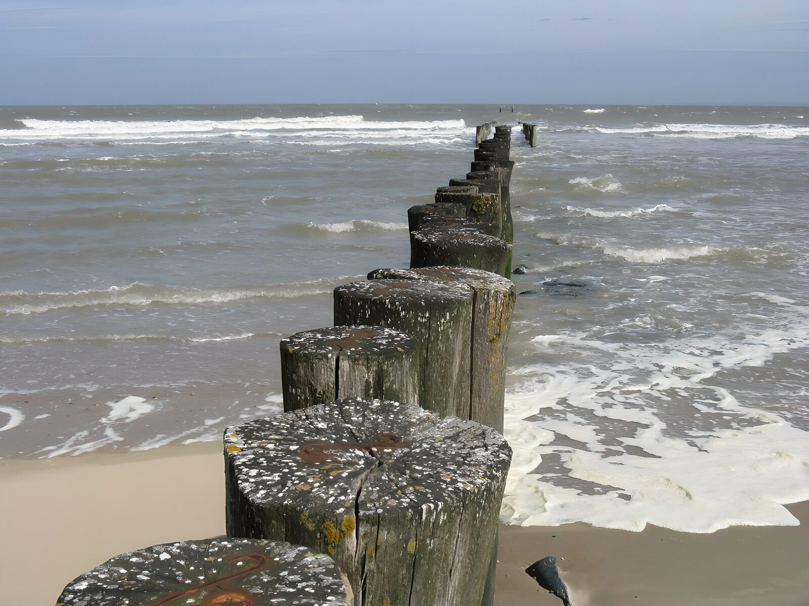 OCUK95735: Zeelandic beach with posts until the sea